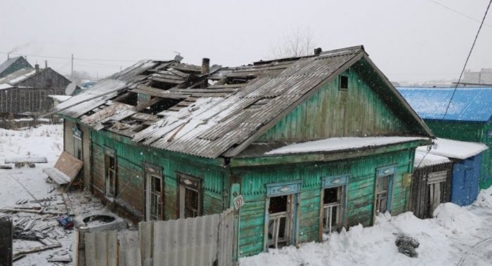 сгоревший дом