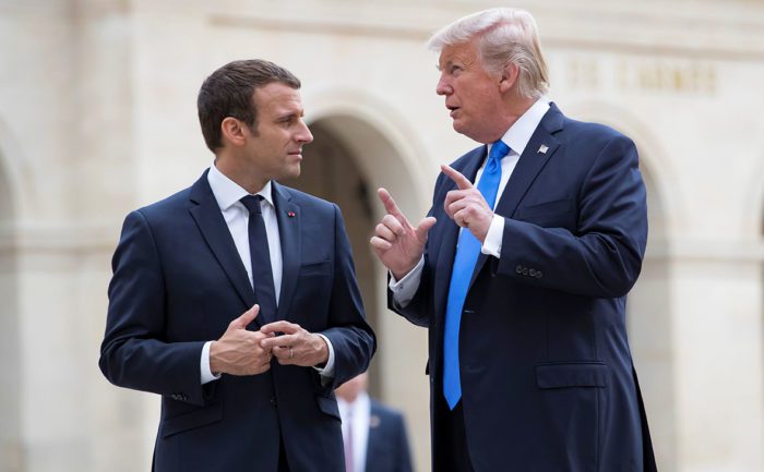 трамп и макрон
